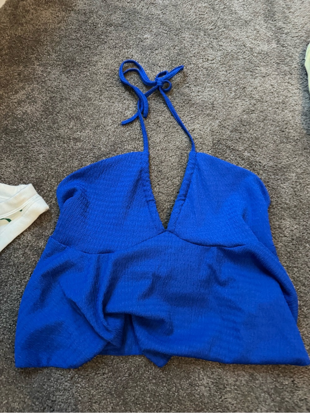 Women’s Halter Crop Top in Cobalt Blue